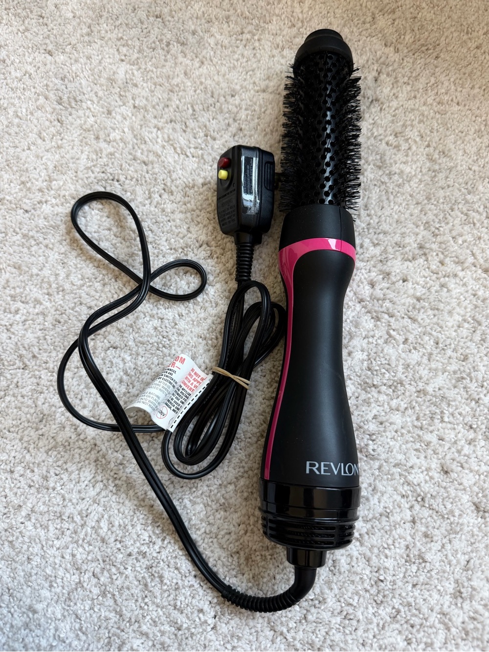 Revlon Black & Pink Rotating Hot Air Styling Brush